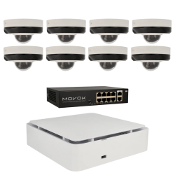 Kit de 8 cámaras IP minidomo Ajax