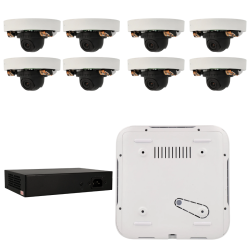 Kit de 8 cámaras IP minidomo Ajax