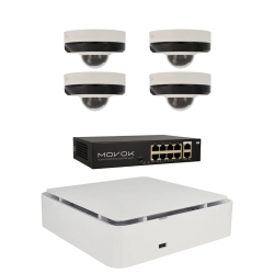Kit de 4 cámaras minidomo IP Ajax