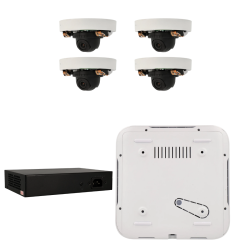 Kit de 4 cámaras minidomo IP Ajax
