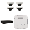 Kit de 4 cámaras minidomo IP Ajax