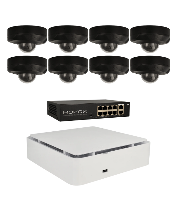 Kit de 8 cámaras IP minidomo Ajax