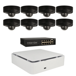 Kit de 8 cámaras IP minidomo Ajax