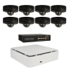 Kit de 8 cámaras IP minidomo Ajax