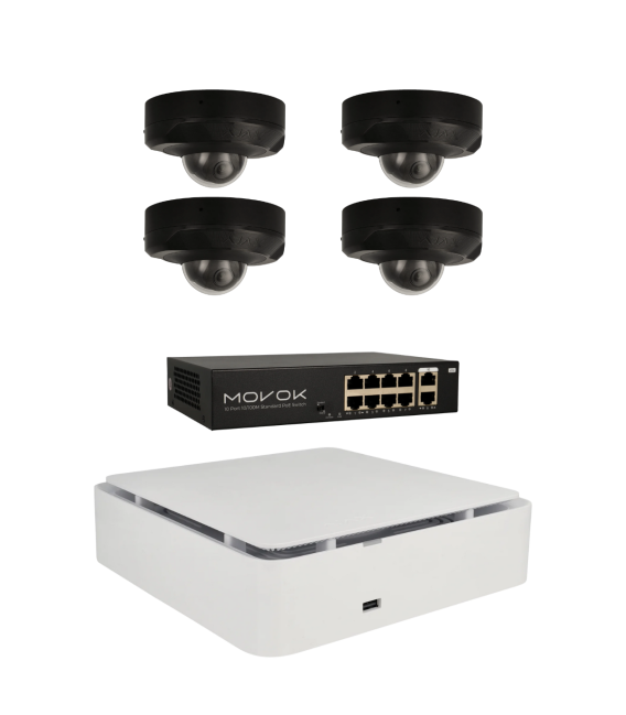 Kit de 4 cámaras IP minidomo Ajax