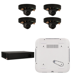 Kit de 4 cámaras IP minidomo Ajax