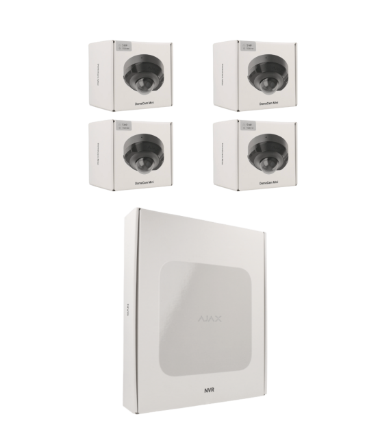 Kit de 4 cámaras IP minidomo Ajax