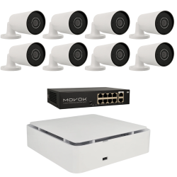 Kit de 8 cámaras IP bullet Ajax