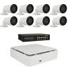Kit de 8 cámaras IP bullet Ajax