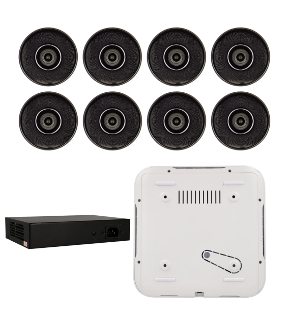 Kit de 8 cámaras IP bullet Ajax