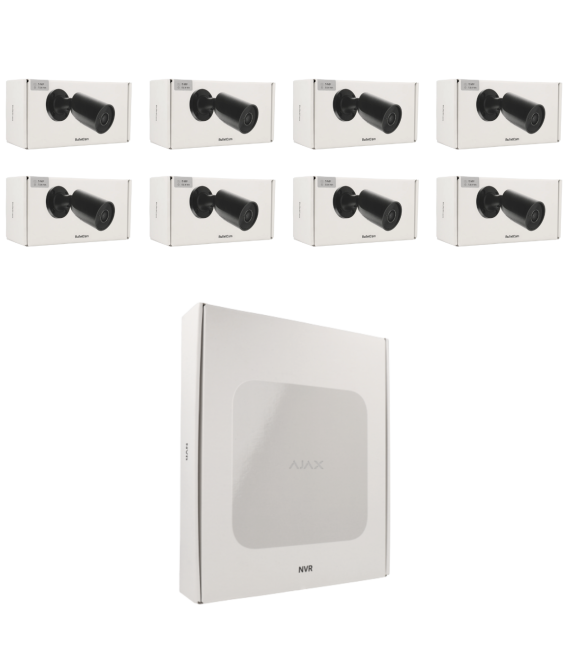 Kit de 8 cámaras IP bullet Ajax