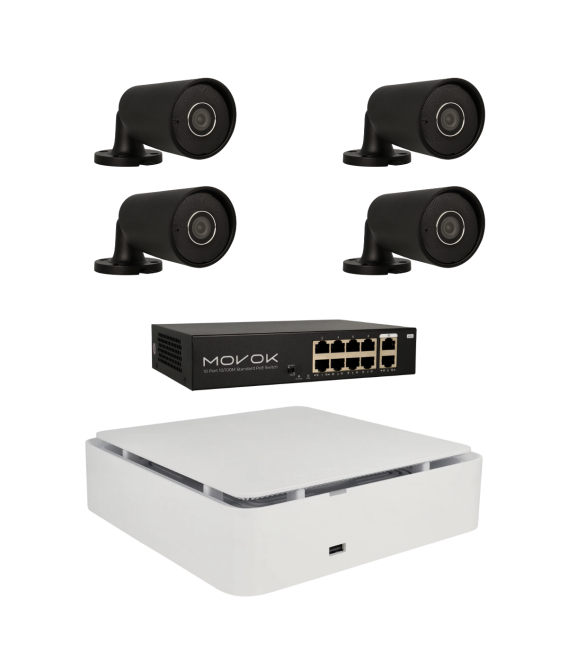 Kit de 4 cámaras IP bullet Ajax