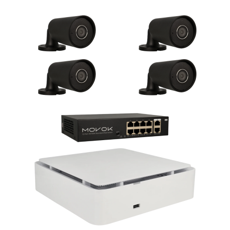 Kit de 4 cámaras IP bullet Ajax