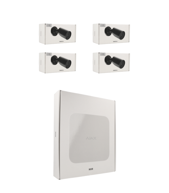 Kit de 4 cámaras IP bullet Ajax