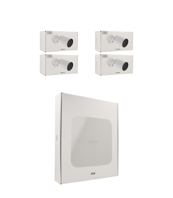 Kit de 4 cámaras IP bullet Ajax