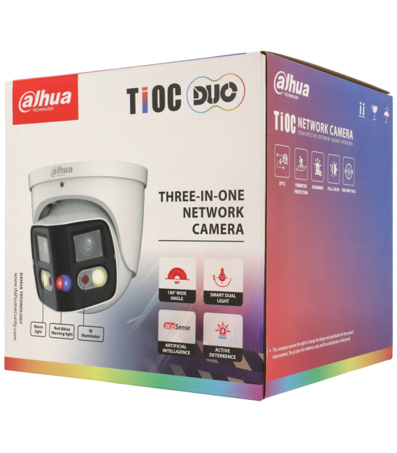 Cámara panorámica ip de 8 megapíxeles y óptica fija