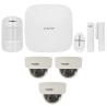 Kit de alarma Ajax y grabador Hikvision PoE con 4 cámaras IP y disco duro de 2Tb
