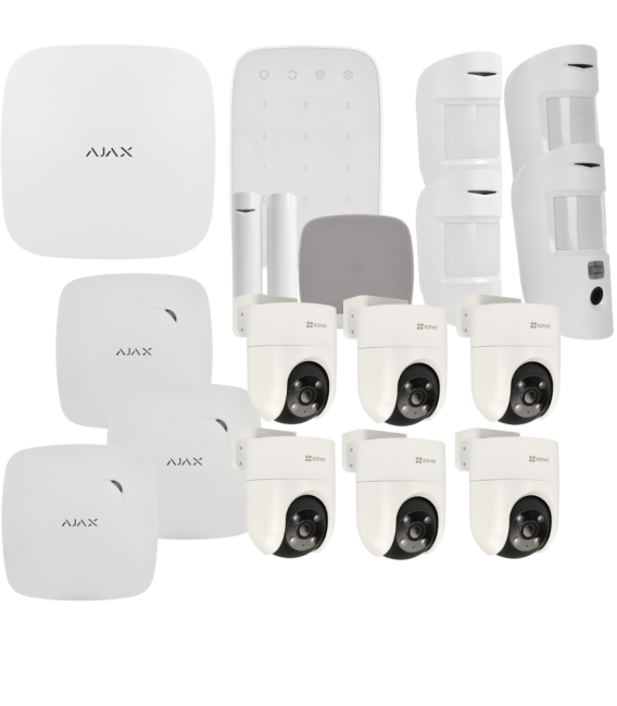 Kit de alarma Ajax y videovigilancia