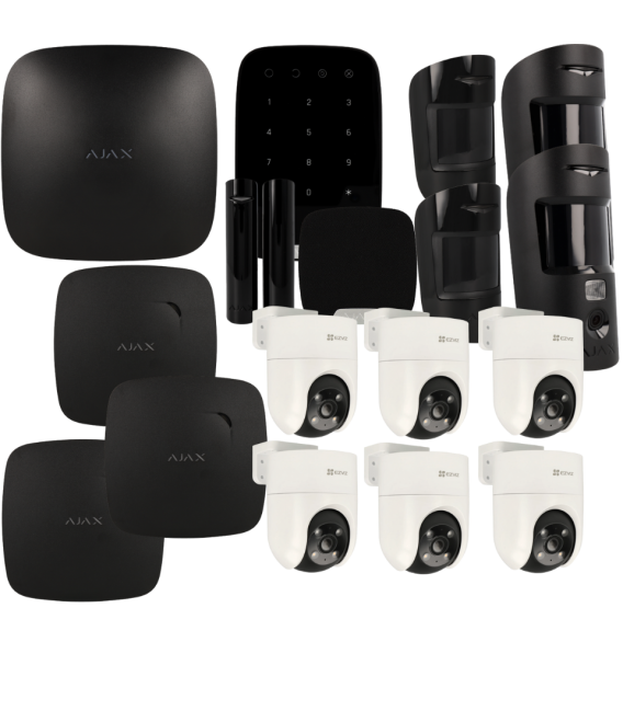 Kit de alarma Ajax y videovigilancia