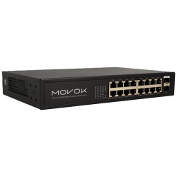 Switch  18 puertos con 16 puertos PoE