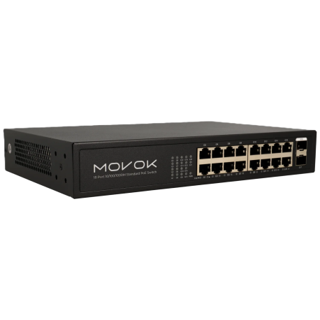 Switch A-CCTV de 18 puertos con 16 puertos PoE
