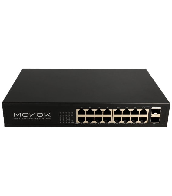 Switch 18 puertos con 16 puertos PoE