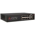 Switch 10 puertos con 8 puertos PoE Switch 10 puertos con 8 puertos PoE